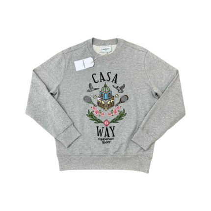 Casa Way Embroidered Grey Sweatshirt